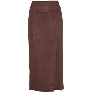 Bardot Dante Vegan Suede Midi Skirt 34 Brown 34 Bardot Dante Vegan Suede Midi Skirt 34 Brown 34