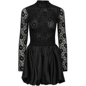 Bardot Yana Lace Satin Mini Dress 42 Black 42 Bardot Yana Lace Satin Mini Dress 42 Black 42