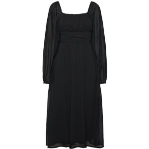 Bubbleroom Brenna Square Neck L/S Midi Georgette Dress 34 Black 34 Bubbleroom Brenna Square Neck L/S Midi Georgette Dress 34 Black 34