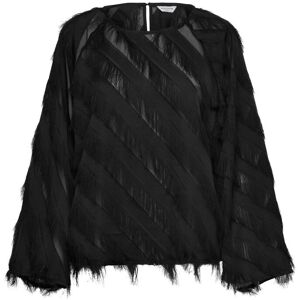 Bubbleroom Wynona Fringe Blouse S Black S Bubbleroom Wynona Fringe Blouse S Black S