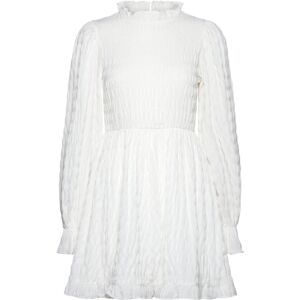 Bubbleroom Frill Structured Dress S White S Bubbleroom Frill Structured Dress S White S