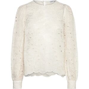 Bubbleroom Puff Sleeve Embroidered Blouse XS White XS Bubbleroom Puff Sleeve Embroidered Blouse XS White XS