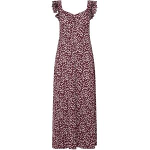 Bubbleroom Frill Maxi Dress XS Burgundy XS Bubbleroom Frill Maxi Dress XS Burgundy XS