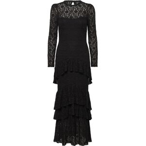 Bubbleroom Frill Long Sleeve Maxi Dress XS Black XS Bubbleroom Frill Long Sleeve Maxi Dress XS Black XS