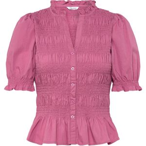 Bubbleroom Short Sleeve Cotton Smock Blouse L Pink L Bubbleroom Short Sleeve Cotton Smock Blouse L Pink L