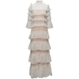 Malina Carmine Long Sleeve Lace Maxi Dress XXS White XXS Malina Carmine Long Sleeve Lace Maxi Dress XXS White XXS