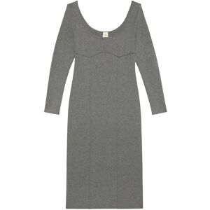 Calvin Half Milano Ls Midi Dress S Grey S Calvin Half Milano Ls Midi Dress S Grey S