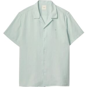 Calvin Ss Camp Collar Solid Linen Class M Green M Calvin Ss Camp Collar Solid Linen Class M Green M