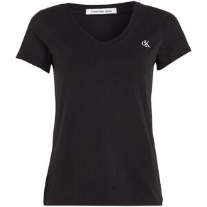 Calvin Ck Embroidery Stretch V-Neck S Black S Calvin Ck Embroidery Stretch V-Neck S Black S