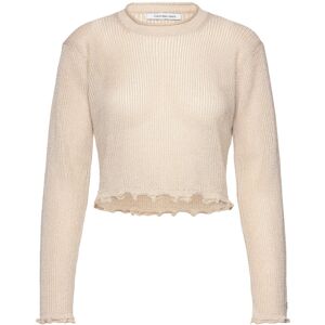 Calvin Metallic Sweater S Cream S Calvin Metallic Sweater S Cream S