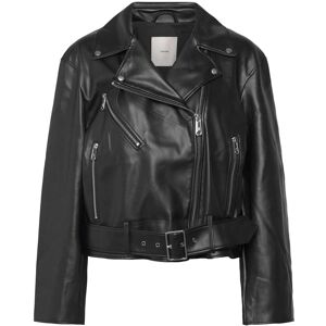 Calvin Faux Leather Moto Jacket W/Belt XS Black XS Calvin Faux Leather Moto Jacket W/Belt XS Black XS