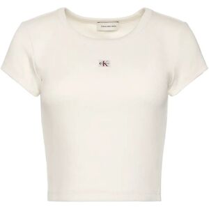 Calvin Ss Heritage Label Baby Tee M Cream M Calvin Ss Heritage Label Baby Tee M Cream M