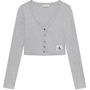 Calvin Ls Woven Label 2X2 Baby Rib Card M Grey M Calvin Ls Woven Label 2X2 Baby Rib Card M Grey M