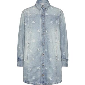 Calvin Denim Shirtdress Ck Distressed I M Blue M Calvin Denim Shirtdress Ck Distressed I M Blue M