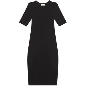 Calvin Hs 1X1 Refined Cotton Rib Midi D S Black S Calvin Hs 1X1 Refined Cotton Rib Midi D S Black S