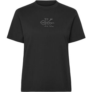 Calvin Ss Classic Foil Monologo Tee M Black M Calvin Ss Classic Foil Monologo Tee M Black M