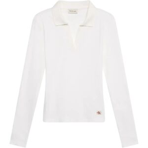 Calvin Ls Woven Label 2X2 Rib Johnny Co XXS White XXS Calvin Ls Woven Label 2X2 Rib Johnny Co XXS White XXS