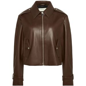 Calvin Leather Moto Jacket XS Brown XS Calvin Leather Moto Jacket XS Brown XS