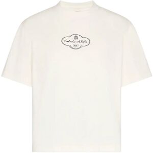 Calvin Ss Boxy Coctail Logo Tee S Cream S Calvin Ss Boxy Coctail Logo Tee S Cream S