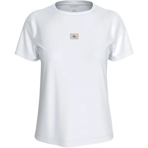 Calvin Ss Woven Label Classic Fit Tee M White M Calvin Ss Woven Label Classic Fit Tee M White M