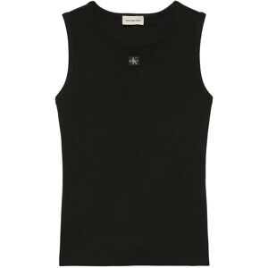 Calvin Sl Woven Label 2X2 Baby Rib Cuto M Black M Calvin Sl Woven Label 2X2 Baby Rib Cuto M Black M