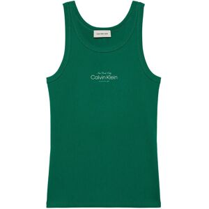 Calvin Contour 2X2 Rib Graphic Tank M Green M Calvin Contour 2X2 Rib Graphic Tank M Green M