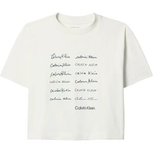 Calvin Ss Cropped Boxy Graphic Tee L Cream L Calvin Ss Cropped Boxy Graphic Tee L Cream L