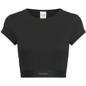 Calvin Rib Crop Tee M Black M Calvin Rib Crop Tee M Black M