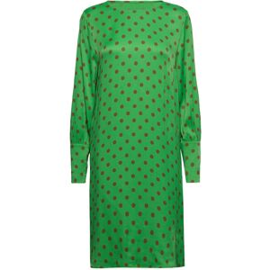Coster Copenhagen Dress With Gatherings In Dot Print 38 Green 38 Coster Copenhagen Dress With Gatherings In Dot Print 38 Green 38