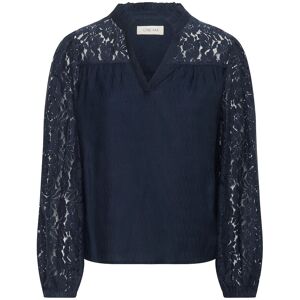 Cream Crliselin Lace Blouse 40 Navy 40 Cream Crliselin Lace Blouse 40 Navy 40