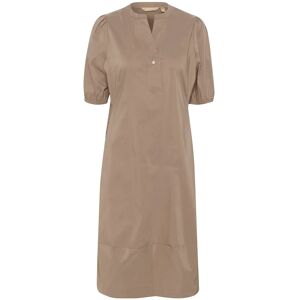 Culture Cuantoinett Ss Placket Dress XS Beige XS Culture Cuantoinett Ss Placket Dress XS Beige XS