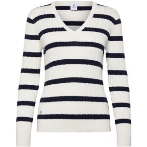 Daily Sports Stripe Madelene Pullover S White S Daily Sports Stripe Madelene Pullover S White S