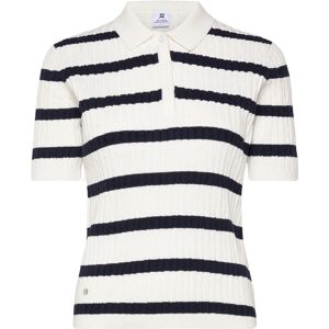 Daily Sports Stripe Madelene 1/2S Polo Shirt XS White XS Daily Sports Stripe Madelene 1/2S Polo Shirt XS White XS