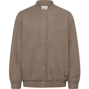 FILA Como Oversized Felted Varsity Jacket L Brown L FILA Como Oversized Felted Varsity Jacket L Brown L