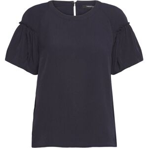 French Connection Crepe Light Puff Sleeve Top XS Navy XS French Connection Crepe Light Puff Sleeve Top XS Navy XS