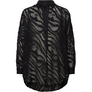 French Connection Zebra Devore Popover S Black S French Connection Zebra Devore Popover S Black S