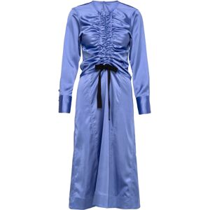 Ganni Solid Satin Midi Dress 36 Blue 36 Ganni Solid Satin Midi Dress 36 Blue 36