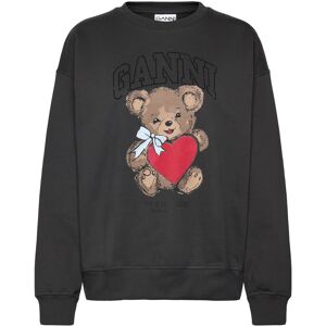 Ganni Isoli Crewneck Bear With Rhinestone S Black S Ganni Isoli Crewneck Bear With Rhinestone S Black S