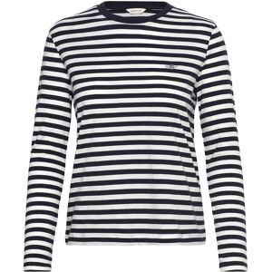 Gant Reg Striped Shield Ls T-Shirt S Navy S Gant Reg Striped Shield Ls T-Shirt S Navy S