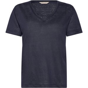 Gant Reg Linen V-Neck Ss T-Shirt XS Navy XS Gant Reg Linen V-Neck Ss T-Shirt XS Navy XS