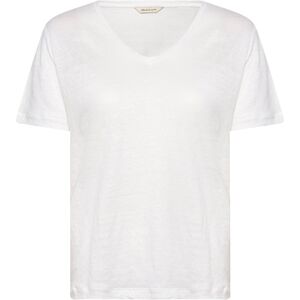 Gant Reg Linen V-Neck Ss T-Shirt XS White XS Gant Reg Linen V-Neck Ss T-Shirt XS White XS