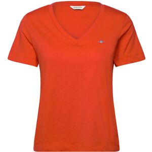 Gant Reg Shield Ss V-Neck T-Shirt L Red L Gant Reg Shield Ss V-Neck T-Shirt L Red L
