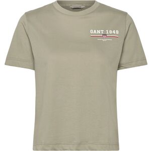 Gant Reg Graphic Ss T-Shirt S Khaki S Gant Reg Graphic Ss T-Shirt S Khaki S