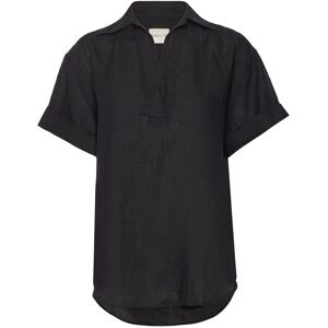 Gant Rel Linen Popover Ss Shirt 34 Black 34 Gant Rel Linen Popover Ss Shirt 34 Black 34