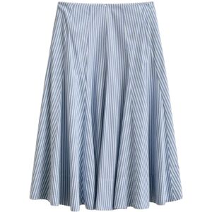 Gant Stripe Ctn Panel Midi Skirt 42 Blue 42 Gant Stripe Ctn Panel Midi Skirt 42 Blue 42