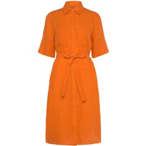Gant Rel Linen Ss Shirt Dress 36 Orange 36 Gant Rel Linen Ss Shirt Dress 36 Orange 36