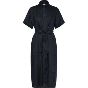 Gant Linen Ss Shirt Dress 40 Black 40 Gant Linen Ss Shirt Dress 40 Black 40
