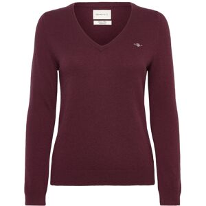 Gant Extrafine Lambswool Blend V-Neck M Burgundy M Gant Extrafine Lambswool Blend V-Neck M Burgundy M