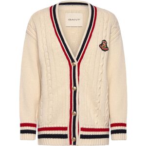 Gant Varsity Cable V-Neck Cardigan XL Cream XL Gant Varsity Cable V-Neck Cardigan XL Cream XL