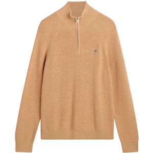 Gant Cotton Wool Rib Half Zip L Khaki L Gant Cotton Wool Rib Half Zip L Khaki L